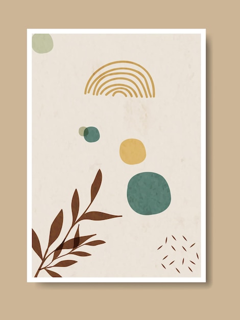 Set of prints boho contemporary minimalist poster collection