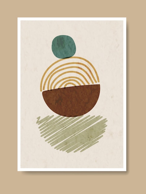 Set of prints boho contemporary minimalist poster collection