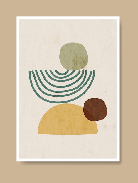 Set of prints boho contemporary minimalist poster collection