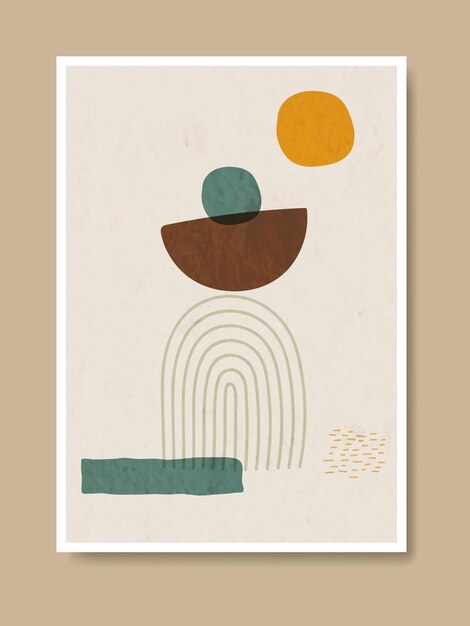 Set of prints boho contemporary minimalist poster collection