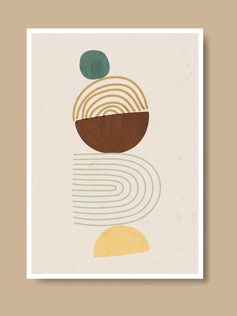 Set of prints boho contemporary minimalist poster collection