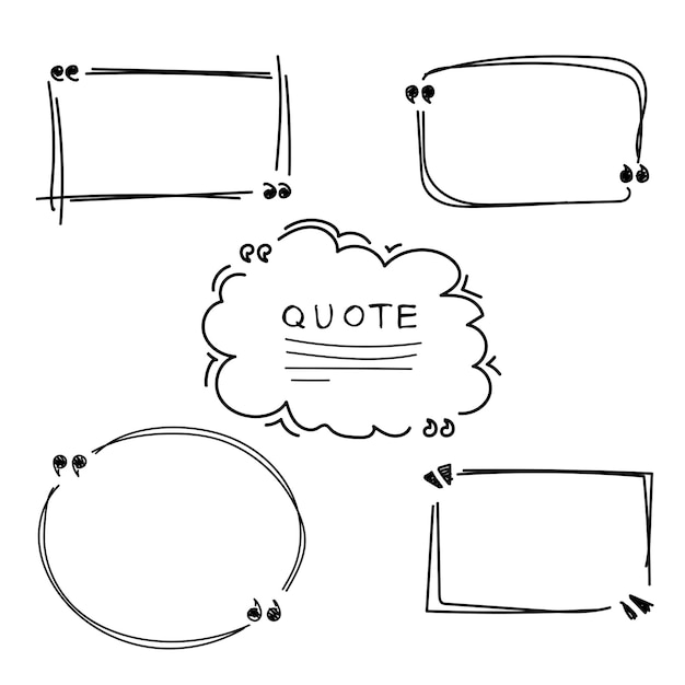 Set of quote frames