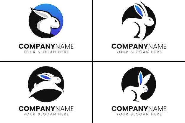 Set of rabbit logos