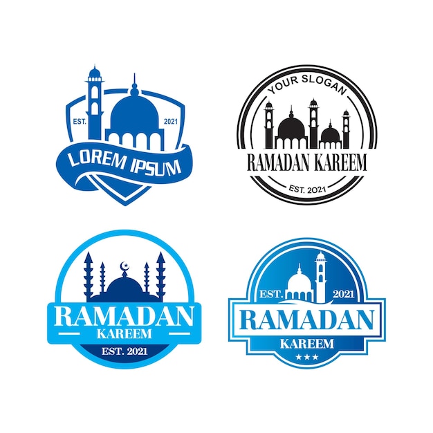 a set of ramadan logos