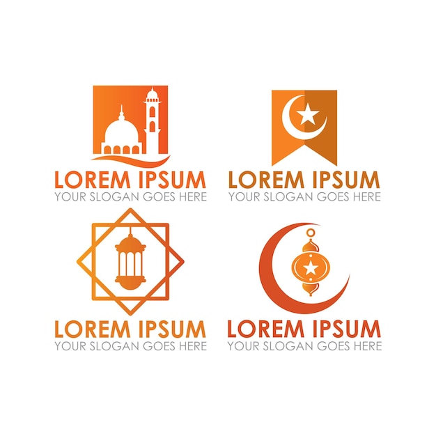 a set of ramadan logos