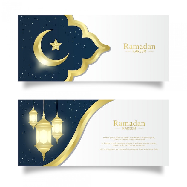 Set of ramadhan banner template