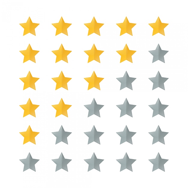 Set rating stars icon  