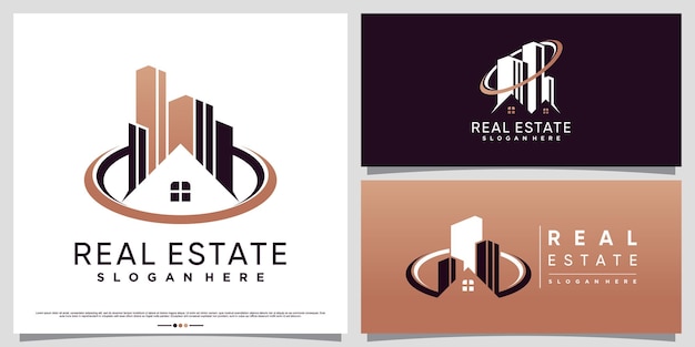 Set of real estate logo design bundle for business with home icon and creative element