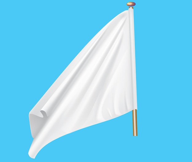 set of realistic blank flags mockup illustration