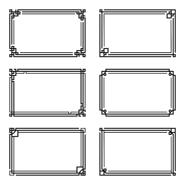 Set of rectangle frame vector