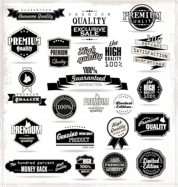 Set of Retro Vintage labels