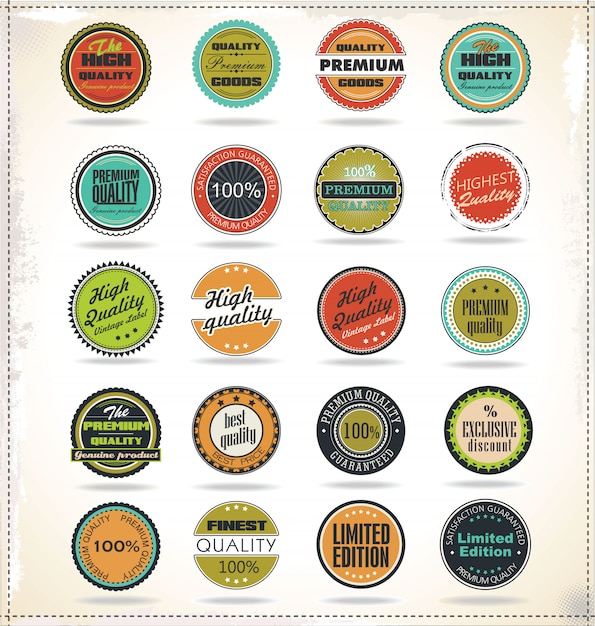 Set of Retro Vintage labels