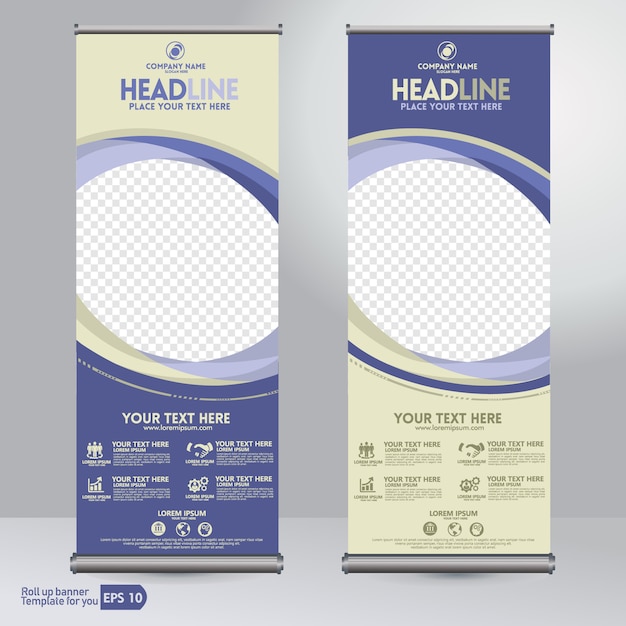 Set of roll up banner template. 