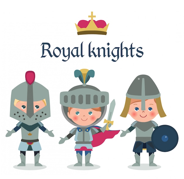 Set of royal knights. 