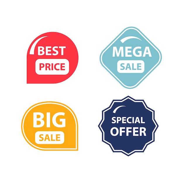 Set of Sale badges.Vector Illustration