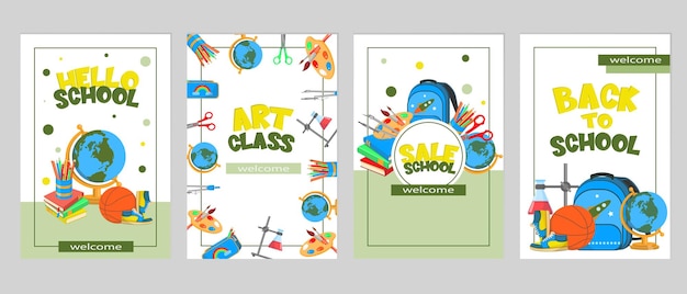 Set for school banners and flyers