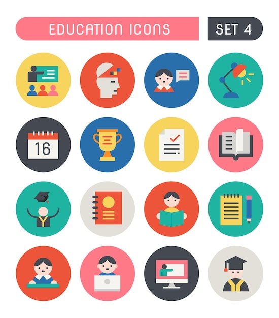 Set Of School And Education Icons