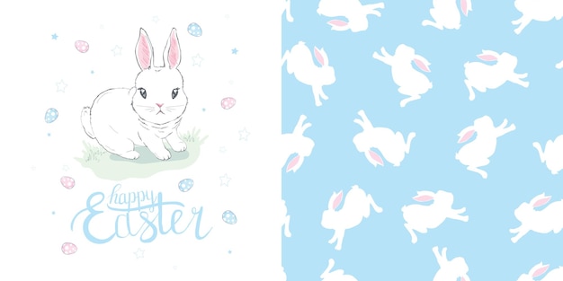 Set of seamless Easter vector paper.