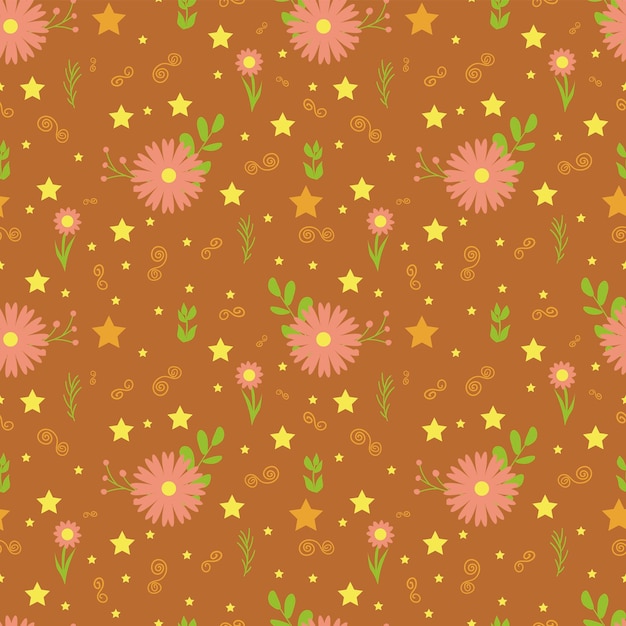 A set of seamless flower background Vector graphics