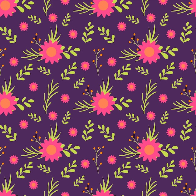 A set of seamless flower background Vector graphics