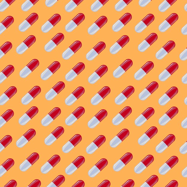 Vector a set of seamless patterns of tablets pills pixels 1000by1000 vector graphic