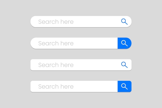 Set of search bar boxes ui search templates for websites