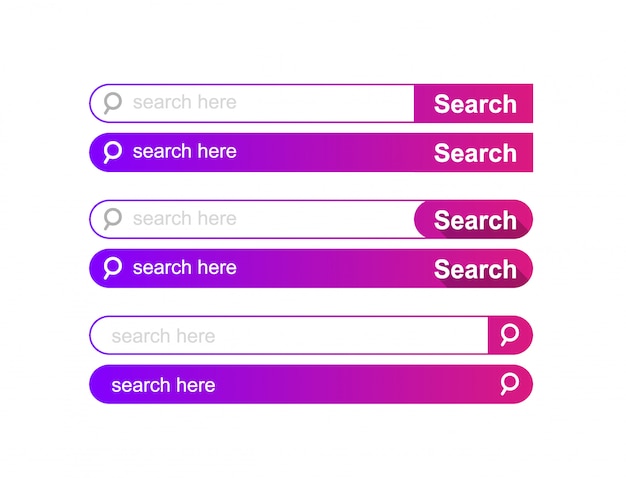 Set of Search bar ui template