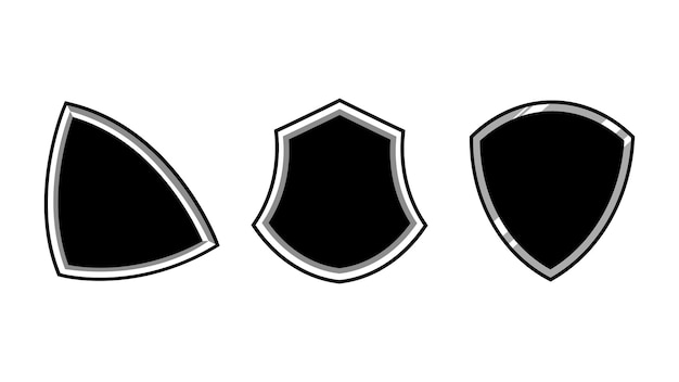 Set of shield emblem vector sign icon for esport logo