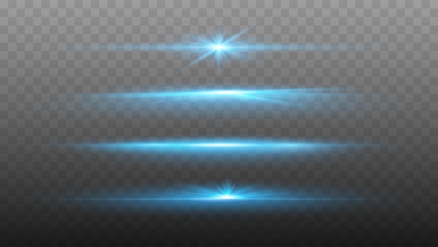 Set of shining sparkles and lens flares Glowing lights isolated on transparent background Vector illustration