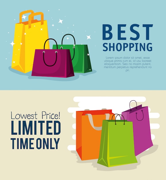 Set shopping bags to online sale discount