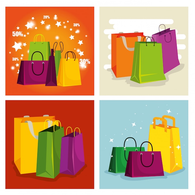 Set shopping bags to special sale offer