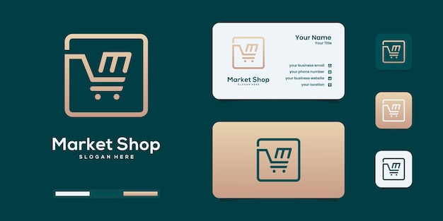 Set of shopping logo template vector design