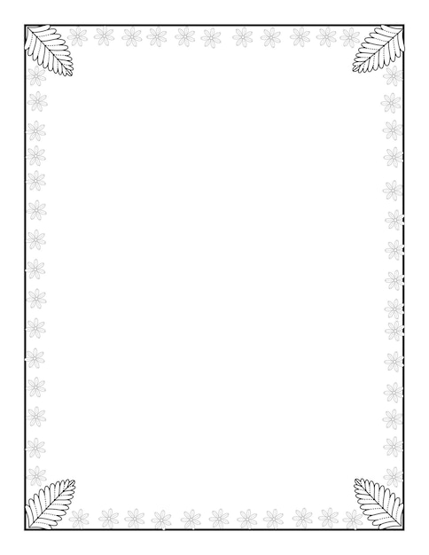 Set of simple frames vector illustration page boarder with line art