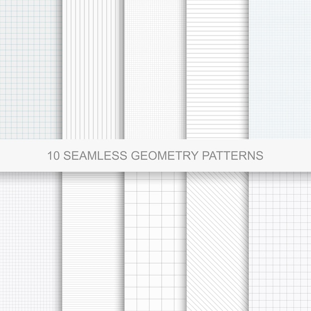 Set of simple vector geometry patterns