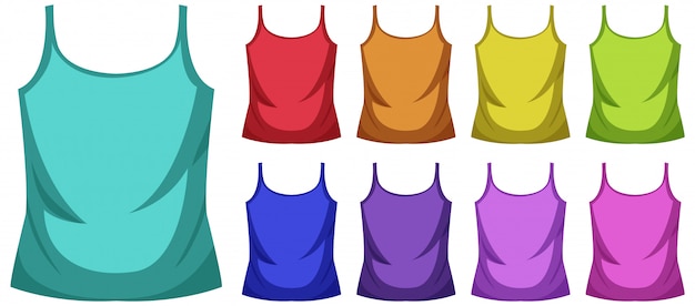 Vector set of singlet tops