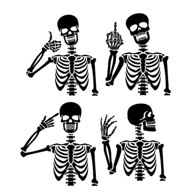 set skeleton fulllength stencil