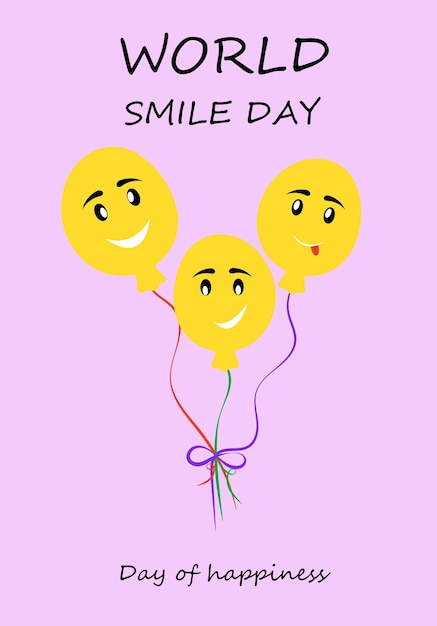 Set of Smiley balloonsbanner for April Fool's Day