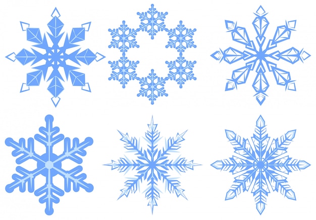 Set Snowflake. Flake of snow