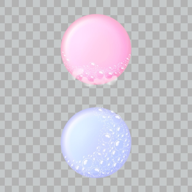 Set of soap with bubbles and berries