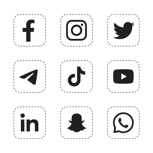 Set of Social Media Icons