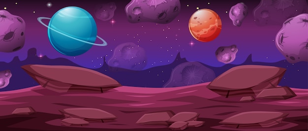 Set of space background