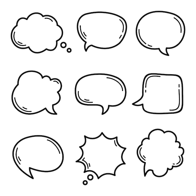 Set of speech bubble vector