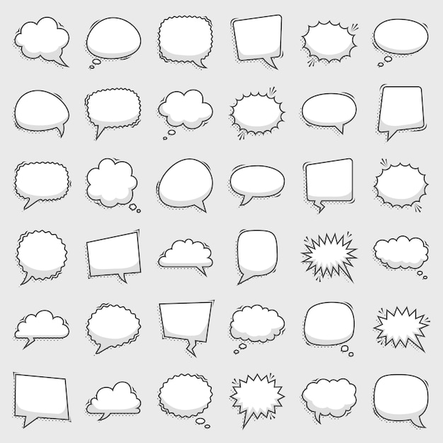 Set of speech bubbles