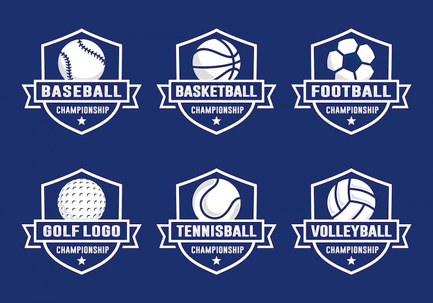 Set of sport team logo template