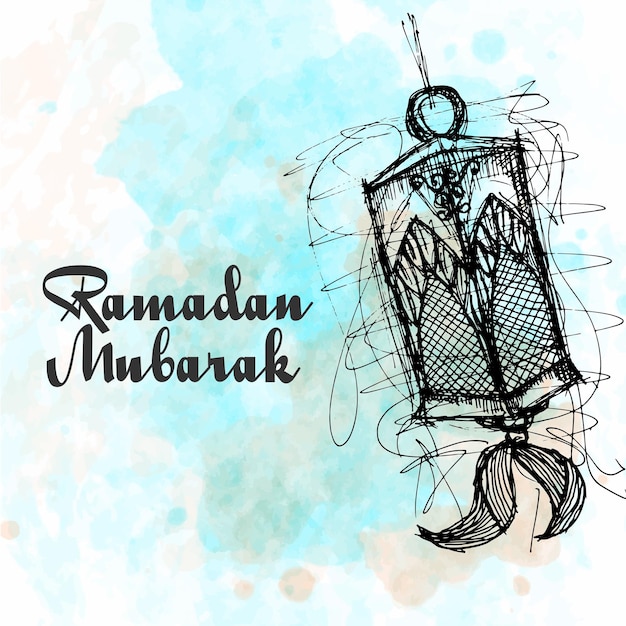 Vector set of square social media ramadhan theme with fanoos lantern illustration on a grunge background