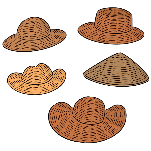 set of straw hat