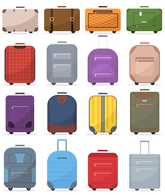 A set of suitcases for luggage illustration