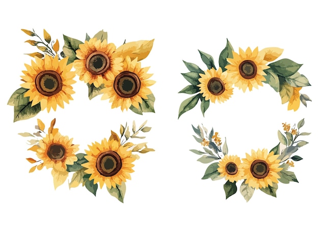 a set of sunflowers with the words sunflowers on them