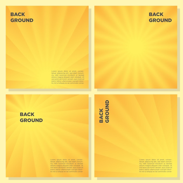 Set of sunlight vector background design element