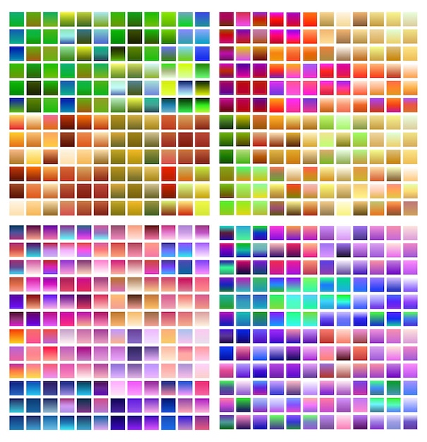 Set swatches colorful gradient background violet palette of vector patterns